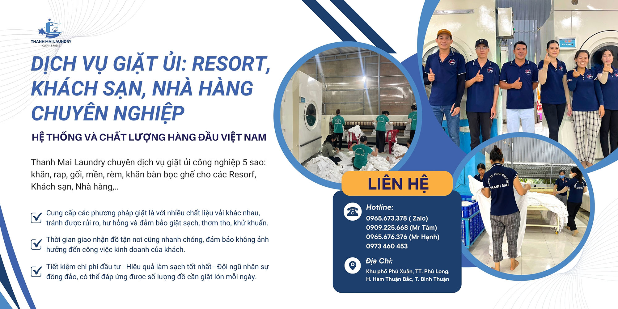 Giặt ủi Phan Thiết Bình Thuận - Quy mô lớn, chuẩn 5 sao